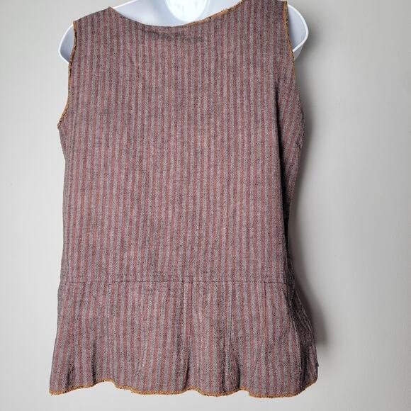 Tribe Art You Wear Boho Beachy Tank M Handwoven Cotton Cottagecore Festival Top - Picture 2 of 9